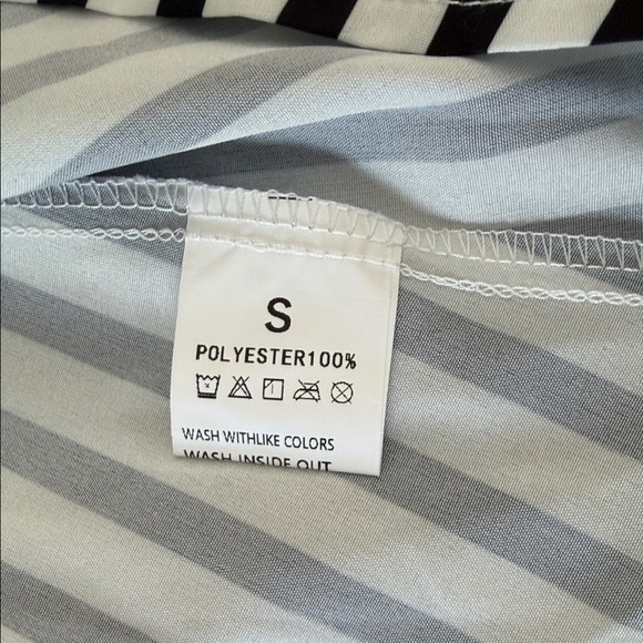 Striped Black and White Women's Cape - Picture 2 of 9